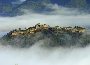 Takeda castle ruins in Asago city Hyogo prefecture