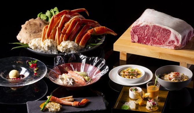 毎月29日は「蟹と黒毛和牛の美食三昧コース」
